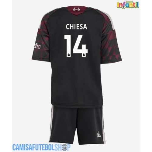 Camisa de time de futebol Liverpool Federico Chiesa #14 Replicas 3º Equipamento Infantil 2026-27 Manga Curta (+ Calças curtas)